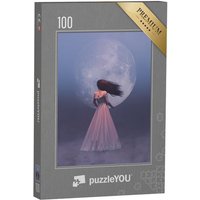 puzzleYOU Puzzle Eine Frau in einem schönen Kleid, 100 Puzzleteile, puzzleYOU-Kollektionen Fantasy von puzzleYOU