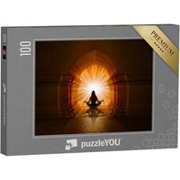 puzzleYOU Puzzle Frau bei Yoga und Meditation, 100 Puzzleteile, puzzleYOU-Kollektionen Menschen, Entspannung von puzzleYOU