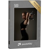 puzzleYOU Puzzle Junge Frau mit Kurzhantel, 500 Puzzleteile, puzzleYOU-Kollektionen Erotik von puzzleYOU