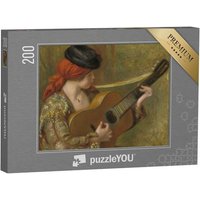 puzzleYOU Puzzle Junge spanische Frau mit Gitarre, A. Renoir 1898, 200 Puzzleteile, puzzleYOU-Kollektionen Künstler von puzzleYOU
