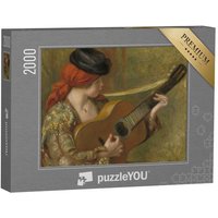 puzzleYOU Puzzle Junge spanische Frau mit Gitarre, A. Renoir 1898, 2000 Puzzleteile, puzzleYOU-Kollektionen Künstler von puzzleYOU