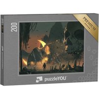 puzzleYOU Puzzle Mann betritt geheimnisvolles Land, 200 Puzzleteile, puzzleYOU-Kollektionen Fantasy von puzzleYOU