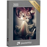 puzzleYOU Puzzle Mystische Frau mit fliegendem Kleid, 2000 Puzzleteile, puzzleYOU-Kollektionen Fotokunst von puzzleYOU