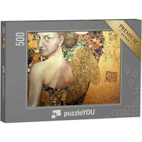 puzzleYOU Puzzle Ölgemälde: Portrait einer schönen Frau, 500 Puzzleteile, puzzleYOU-Kollektionen von puzzleYOU