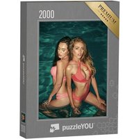 puzzleYOU Puzzle Sexy Fotoshooting: Zwei junge Frauen im Wasser, 2000 Puzzleteile, puzzleYOU-Kollektionen Erotik von puzzleYOU