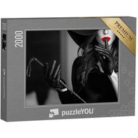 puzzleYOU Puzzle Sexy dominante Frau mit Hut und Peitsche, 2000 Puzzleteile, puzzleYOU-Kollektionen Erotik von puzzleYOU