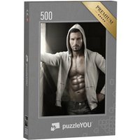 puzzleYOU Puzzle Sexy: Muskulöser Mann in Jeans, 500 Puzzleteile, puzzleYOU-Kollektionen Erotik von puzzleYOU