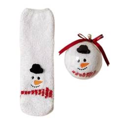 Flauschige Weihnachtssocken für Damen,Flauschige Socken mit Weihnachtsthema - Warme Socken, gemütliche Socken für den Winter, Teenager-Damen-Mädchen-Innenschlaf-Weihnachtsgeschenke Puzzlegame von puzzlegame