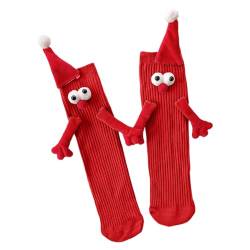 Magnetische Socken, die Hände halten - Paarsocken halten sich an den Händen | 3D-Puppenpaar-Handsocken für Erwachsene, weihnachtliche Mid-Tube-Socken, süße Paare-Geschenke, Freundschaft Puzzlegame von puzzlegame