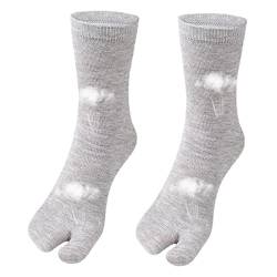 puzzlegame Socks - Atmungsaktive Split Socken für Sommer | Indoor Outdoor Wandern oder Lässige Wandersocken im japanischen Stil für Männer und Frauen, grau, 1 von puzzlegame