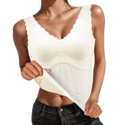 Damen Unterhemd Shapewear Bauchweg Hemd Formende Oberteile BH Tank Tops Hemdchen Spitze Westenoberteil Vests Shaping Bauch Weg Shirts Body Shaper von pvucpot