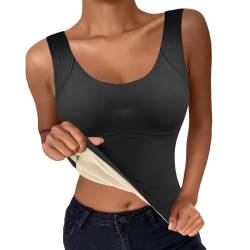 Damen Unterhemd Shapewear Bauchweg Hemd Formende Oberteile BH Tank Tops Hemdchen Spitze Westenoberteil Vests Shaping Bauch Weg Shirts Body Shaper von pvucpot