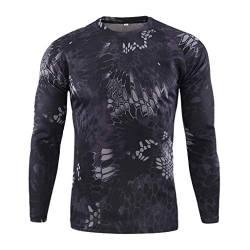 Herren Rashguard mit Taschen uv Shirt Herren UPF 50+ Shirt Sun Protection Langarmshirt für Surfen Laufen Schwimmen Wandern Lässig von pvucpot