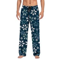 Herren Weihnachten Pyjama Hose Grafik Lounge Hose Schlafhose Kordelzug Elastische Taille für Urlaub mit Taschen Weihnachten Hose Pyjamahose Herren Lang Freizeithosen Freizeithose Pyjamahose Pyjamahose von pvucpot