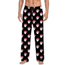 Herren Weihnachten Pyjama Hose Grafik Lounge Hose Schlafhose Kordelzug Elastische Taille für Urlaub mit Taschen Weihnachten Hose Pyjamahose Herren Lang Freizeithosen Freizeithose Pyjamahose Pyjamahose von pvucpot