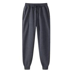 Jogginghose Herren – Baumwolle Sporthose mit Reißverschlusstaschen Lang, Freizeithose Trainingshose, Sport Hosen Männer, Sweatpants Jogger, Laufhose Baumwoll Sporthose Funktionshose Trainingshose von pvucpot