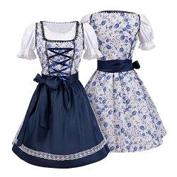 pvucpot Damen Dirndl Kleid Dirndlkleid Trachtenkleid Midi schwarz Hakenverschluß von pvucpot