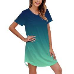 pvucpot Damen Nachthemd Kurzarm Baumwolle Modal Sleepshirt Bigshirt - Nightwear von pvucpot