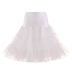 pvucpot Damen Petticoat Unterrock Reifrock Underskirt Crinoline für 1950er Rockabilly Kleid Tüllrock von pvucpot