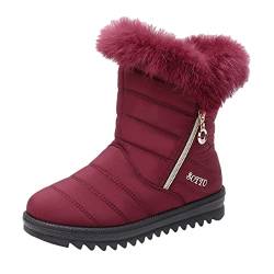 pvucpot Damen Winterstiefel Wasserdicht Warm gefütterte Schneestiefel Winterschuhe Winter Kurzschaft Stiefel Boots Schuhe Stiefel Wasserdicht von pvucpot