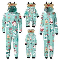 pvucpot Familie Passenden Weihnachten Pyjama Futter Festival Langarm Overall Strampler Chrismas Feiertag Xmas Overall Weihnachts Pulli Hoodie Mama Papa Kinder Hausanzug Sleepwear Herren von pvucpot