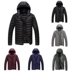 pvucpot Herren Stepp-Jacke in Daunenoptik, Outdoorjacke, tolle Übergangs- & Winterjacke, 100% Wattierung Männer ultraleichte Stehkragen Herren Winterjacke Steppjacke Jacke von pvucpot