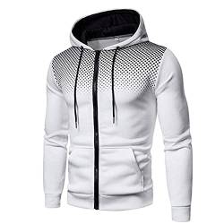 pvucpot Hoodie Herren,Pullover Herren Zip up Langarm Hoodie mit Kapuze Kapuzenpullover mit Reißverschluss Sweatjacke Kordelzug Casual Sport Herbst Winter Sweatshirt Kapuzenjacke Kapuzenpulli Jacke von pvucpot