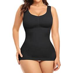 pvucpot Unterhemden Damen Bauchweg Hemd Formende Oberteile Nahtlose Tank Tops Shapewear Damen Top Figurformende Hemd Shaping Unterwäsche Bauch Weg Body Shaper Yoga von pvucpot