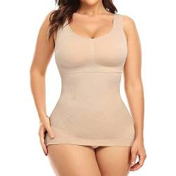 pvucpot Unterhemden Damen Bauchweg Hemd Formende Oberteile Nahtlose Tank Tops Shapewear Damen Top Figurformende Hemd Shaping Unterwäsche Bauch Weg Body Shaper Yoga von pvucpot