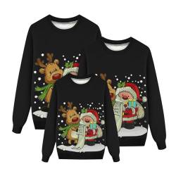 pvucpot Weihnachten Pullover Set Partnerlook Pärchen Weihnachtspullover Familie Set Gestrickte Pullover Strickpullover Winterpullover Weihnachtspullis Sweatshirt Kinder Damen Herren Damen von pvucpot