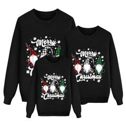 pvucpot Weihnachten Pullover Set Partnerlook Pärchen Weihnachtspullover Familie Set Gestrickte Pullover Strickpullover Winterpullover Weihnachtspullis Sweatshirt Kinder Damen Herren Kinder von pvucpot