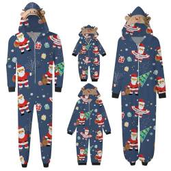 pvucpot Weihnachtspyjama Familie Set, Jumpsuit Set Großkopf-Hirsch Druck Plaid Schlafoverall Nachtwäsche Rentier Onesie Anzug Herren Damen Junge Mädchen Baby Einteiler Overall Weihnachten Herren von pvucpot