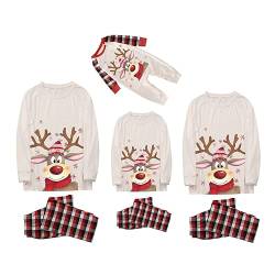 pvucpot Weihnachtspyjama Set, Christmas Pyjama Langarm Damen/Herren/Junge/Mädchen/Baby, Familie Weihnachts Schlafanzug Weihnachten für Frauen, Männer, Pärchen, Eltern, Paare, Familien Herren von pvucpot