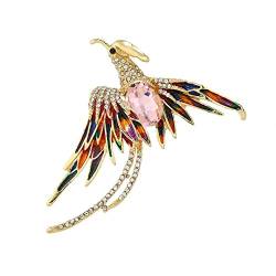 qbodp Emaille Phoenix Brosche Für Damen,Vintage Vogelform Brosche,Elegante Kleidung,Accessoire,Anzug,Mantel,Dekoration von qbodp