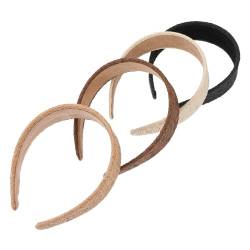 4 Stück Bast-Stirnband, Haarschmuck, Damen-Kopfschmuck, Damen-Party-Kopfschmuck, Haarschmuck, Bast-Haarreifen, dekorative Stirnbänder, Damen-Haarreifen, einfache Haarbänder, Kopfreifen/907 von qiqiaollo