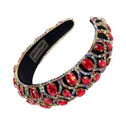 Strass-Stirnband, Retro-Barock-Stil, Haarband, Strass-Haarschmuck, Strass-Haarband, Stirnband-Zubehör, Schwamm-Stirnband, Dekor, Damen-Haarreifen, Stirnband for Damen/936 von qiqiaollo