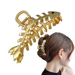 Gold Haarspangen – Gold Fischgrätenform Haarnadeln für Mädchen | Modische Haarspangen für Frauen, Haarspangen, Haarschmuck, Haarklemme, Greifer für lockiges und glattes Haar Qiyifang von qiyifang