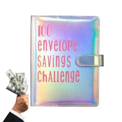 qiyifang Budgetbuch mit Geldumschlägen, einfache und lustige Art, mit Budget-Ordnern und Geldumschlägen zu sparen, 100 Umschläge, für Scheck, Bargeld, Geld sparen, Budgeting-Planer von qiyifang
