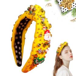 qiyifang Feiertags-Stirnbänder, breite Feiertags-Stirnbänder | Festliches Urlaubsparty-Zubehör, Weihnachtszubehör, Weihnachts-Kopfhut-Aufsätze für Frauen von qiyifang