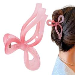 qiyifang Haarklammer mit Schleifen-Design, elegante Haarspange für Damen und Mädchen, Rosa von qiyifang