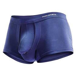 qudang Elefanten Unterhose für Männer Boxershorts mit Bulge Beutel Sexy Unterwäsche Herren Retroshorts Stretch Hipster Trunks Men Autmungsaktiv Boxer Short Briefs （Blau ，XL von qudang