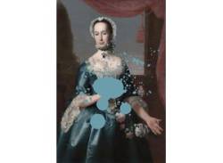 Acrylglasbild QUEENCE "Frau" Bilder Gr. B/H/T: 100 cm x 150 cm x 2,4 cm, blau Acrylglasbilder von queence