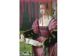 Acrylglasbild QUEENCE "Frau mit Buch" Bilder Gr. B/H/T: 80 cm x 120 cm x 2,4 cm, rosa Acrylglasbilder von queence