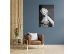 Acrylglasbild QUEENCE "Marilyn Monroe" Bilder Gr. B/H/T: 40 cm x 60 cm x 0,4 cm, Schwarz-Weiß-Frau-Stars Hochformat, grau Acrylglasbilder von queence