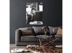 Acrylglasbild QUEENCE "Muhammad Ali" Bilder Gr. B/H/T: 40 cm x 60 cm x 0,4 cm, Schwarz-Weiß-Mann-Stars Hochformat, grau Acrylglasbilder von queence