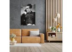 Acrylglasbild QUEENCE "Paul Newman" Bilder Gr. B/H/T: 60 cm x 90 cm x 0,4 cm, Schwarz-Weiß-Mann-Stars Hochformat, grau Acrylglasbilder von queence