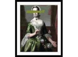 Bild QUEENCE "Gisela" Bilder Gr. B/H: 50 cm x 70 cm, Wandbild Frau Hochformat, grün Kunstdrucke von queence