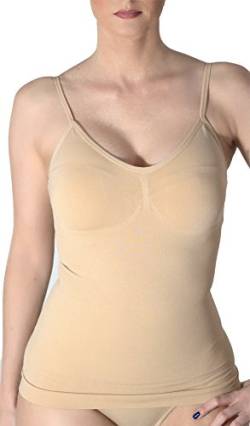 R-Dessous Slim Figur Hemd Shapwear Bauchweg Mieder Lif BH Hemdchen ,1 Beige,Herstellergroesse L/XL (40-42) von r-dessous