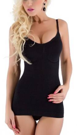 R-Dessous Slim Figur Hemd Shapwear Bauchweg Mieder Lif BH Hemdchen ,1 Schwarz,Herstellergroesse XXL/XXXL (44-46) von r-dessous