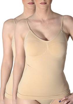 R-Dessous Slim Figur Hemd Shapwear Bauchweg Mieder Lif BH Hemdchen ,2 Beige,Herstellergroesse S/M (34-36-38) von r-dessous